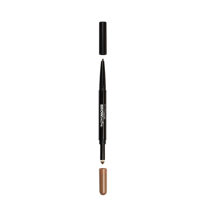 Maybelline Brow Satin Duo Pencil Medium Brown ryhmässä KAUNEUS JA TERVEYS / Meikit / Silmät ja kulmat / Kulmakynä @ TP E-commerce Nordic AB (C09970)