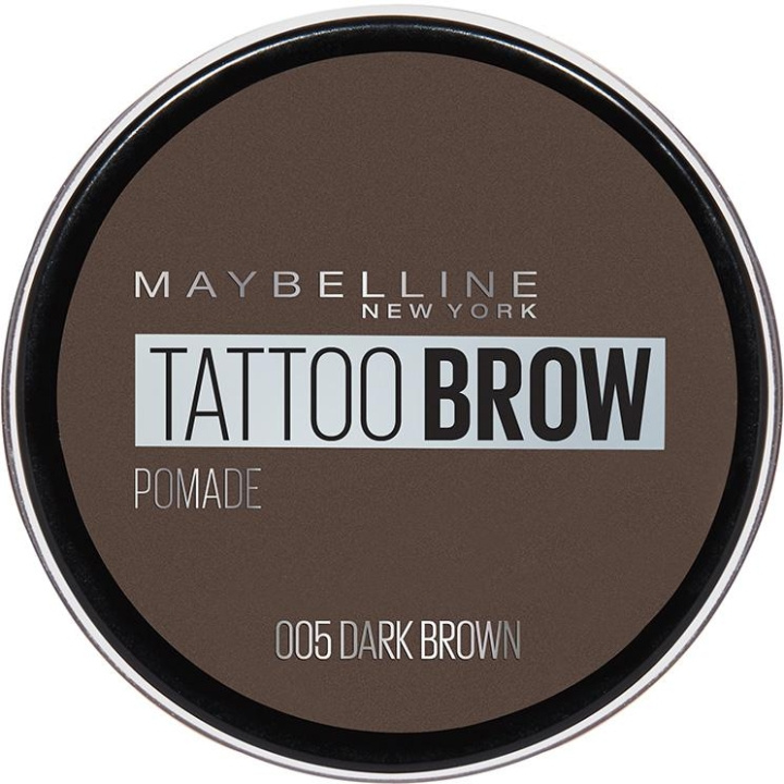 Maybelline Tattoo Brow Pomade 05 Dark Brown ryhmässä KAUNEUS JA TERVEYS / Meikit / Silmät ja kulmat / Kulmakitti @ TP E-commerce Nordic AB (C10134)