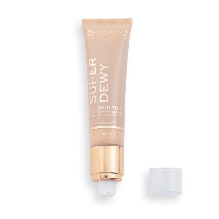 Makeup Revolution Superdewy Tinted Moisturiser Medium 55ml ryhmässä KAUNEUS JA TERVEYS / Ihonhoito / Kasvot / Sävyttävä kosteusvoide @ TP E-commerce Nordic AB (C10155)
