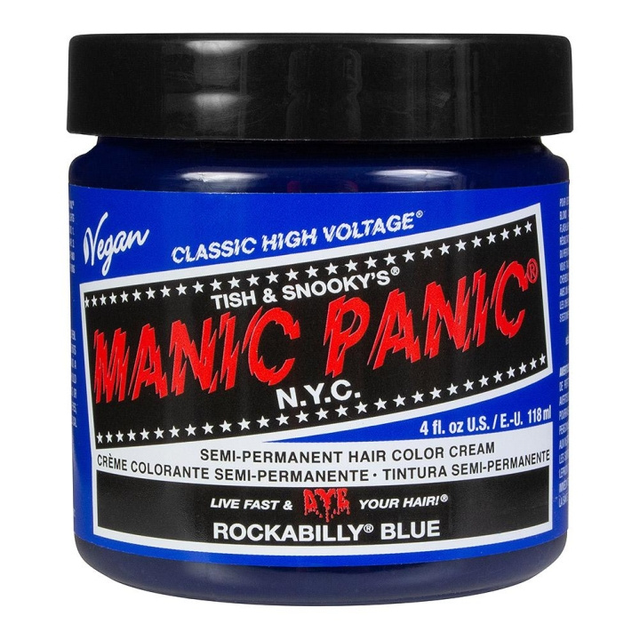 Manic Panic Classic Cream Rockabilly Blue ryhmässä KAUNEUS JA TERVEYS / Hiukset &Stailaus / Hiustenhoito / Hiusväri / Hiusväri & Väripommi @ TP E-commerce Nordic AB (C10227)