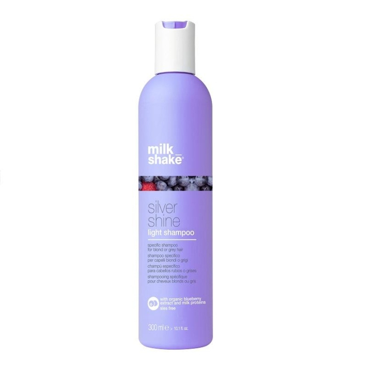 Milk_ Shake Silver Shine Light Schampoo 300ml ryhmässä KAUNEUS JA TERVEYS / Hiukset &Stailaus / Hiustenhoito / Hiusväri / Hopeinen shampoo @ TP E-commerce Nordic AB (C10350)