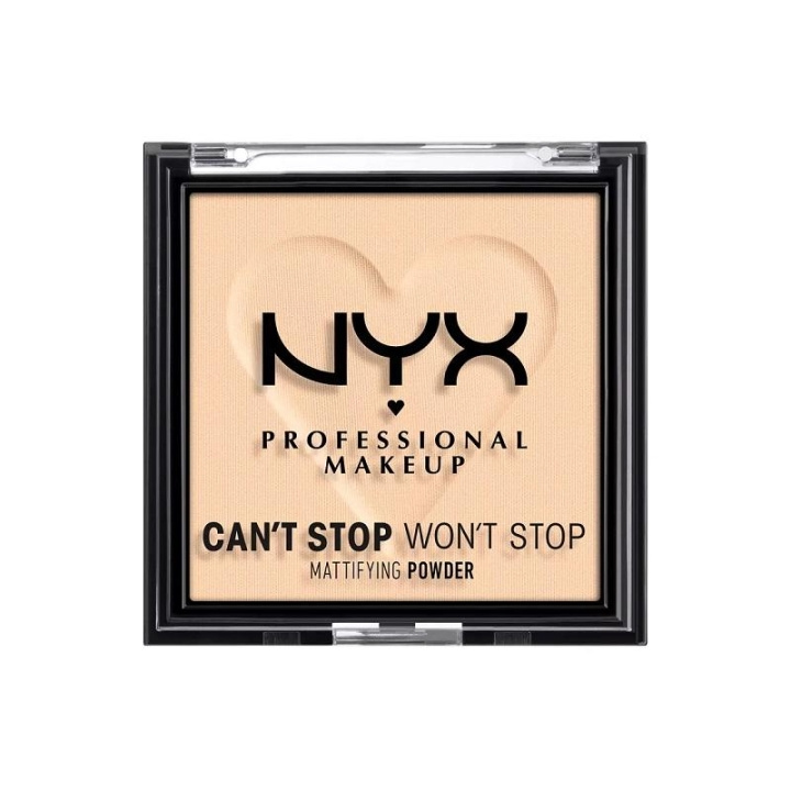 NYX PROF. MAKEUP Can\'t Stop Won\'t Stop Mattifying Pressed Powder - Light ryhmässä KAUNEUS JA TERVEYS / Meikit / Meikit Kasvot / Puuteri @ TP E-commerce Nordic AB (C10366)