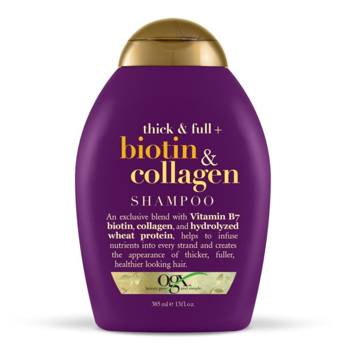 OGX Thick & Full Biotin & Collagen Shampoo 385ml ryhmässä KAUNEUS JA TERVEYS / Hiukset &Stailaus / Hiustenhoito / Shampoo @ TP E-commerce Nordic AB (C10577)