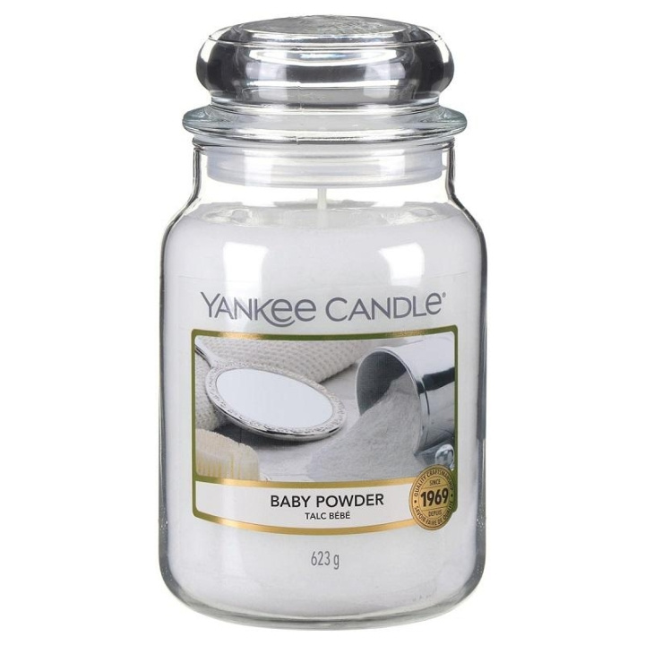 Yankee Candle Classic Large Baby Powder 623g ryhmässä KAUNEUS JA TERVEYS / Tuoksut & Parfyymit / Muut tuoksut / Tuoksukynttilät @ TP E-commerce Nordic AB (C10996)