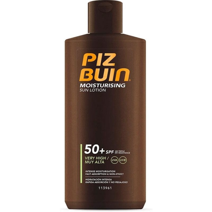 Piz Buin Moisturising Sun Lotion SPF50+ 200ml ryhmässä KAUNEUS JA TERVEYS / Ihonhoito / Rusketus / Aurinkosuoja @ TP E-commerce Nordic AB (C11131)