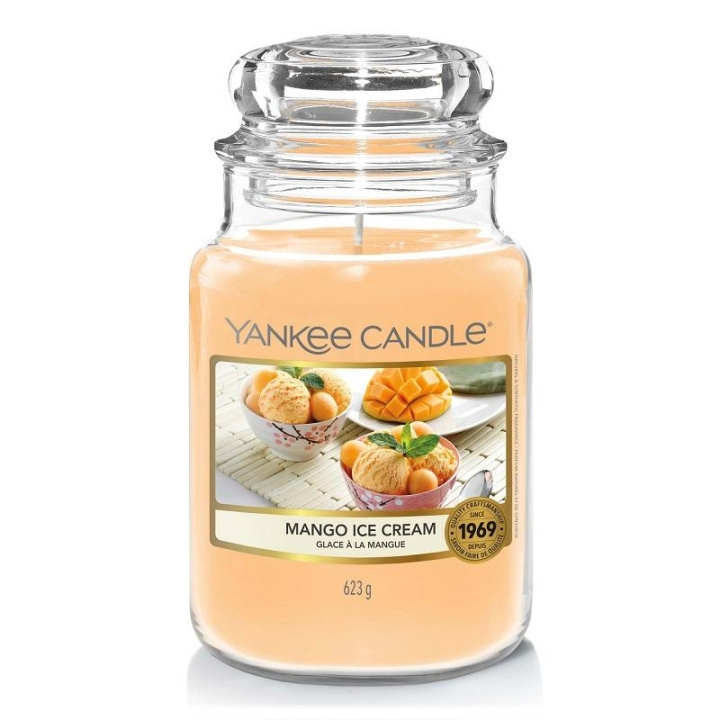 Yankee Candle Classic Large Mango Ice Cream 623g ryhmässä KAUNEUS JA TERVEYS / Tuoksut & Parfyymit / Muut tuoksut / Tuoksukynttilät @ TP E-commerce Nordic AB (C11204)