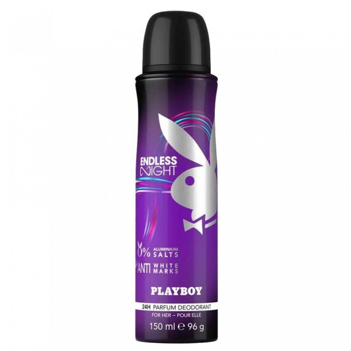 Playboy Endless Night For Her Deo Spray 150ml ryhmässä KAUNEUS JA TERVEYS / Tuoksut & Parfyymit / Deodorantit / Naisten deodorantit @ TP E-commerce Nordic AB (C11438)