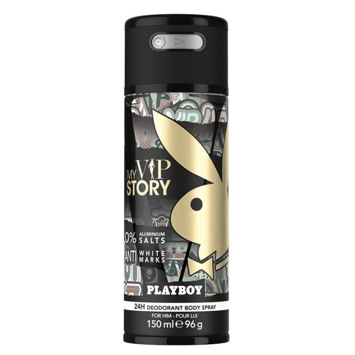 Playboy My VIP Story For Him Deo Spray 150ml ryhmässä KAUNEUS JA TERVEYS / Tuoksut & Parfyymit / Deodorantit / Miesten deodorantit @ TP E-commerce Nordic AB (C11444)