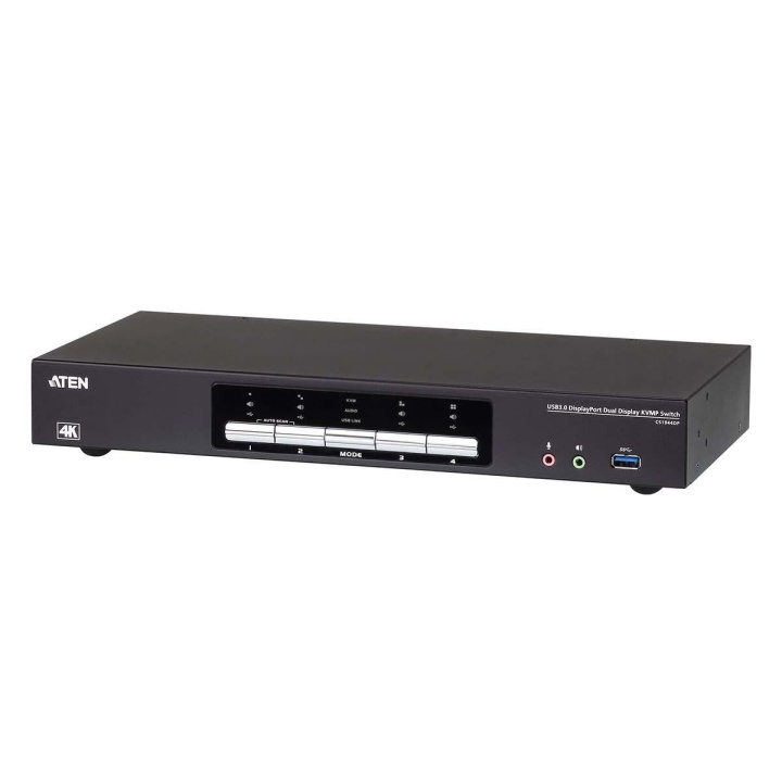 4-porttinen USB 3.0 4K DisplayPort Dual Display KVMP™ -kytkin ryhmässä TIETOKOONET & TARVIKKEET / Kaapelit & Sovittimet / Adapterit @ TP E-commerce Nordic AB (C11532)