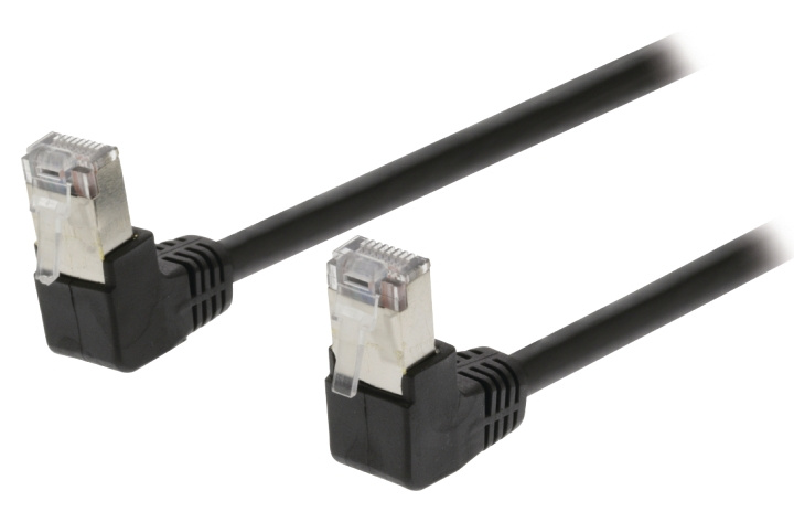 Valueline CAT5e SF / UTP Verkkokaapeli RJ45 (8P8C) Uros - RJ45 (8P8C) Uros 3.00 m Musta ryhmässä TIETOKOONET & TARVIKKEET / Kaapelit & Sovittimet / Verkko / Cat5e @ TP E-commerce Nordic AB (C11566)