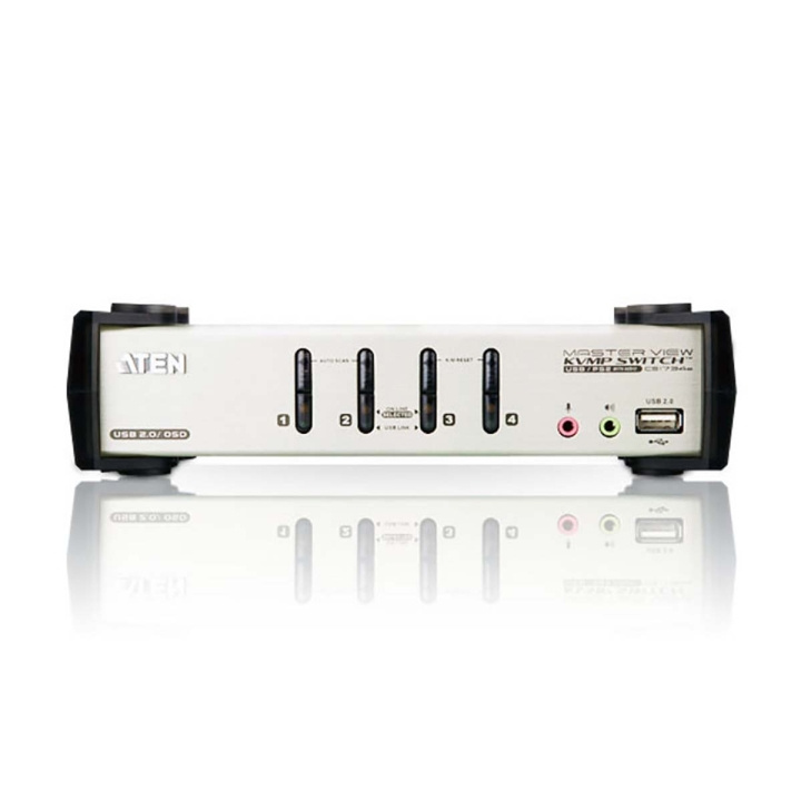 Aten CS1734B 4-Väylä KVM Switch Hopea ryhmässä TIETOKOONET & TARVIKKEET / Verkko / Kytkimet / 10/100/1000Mbps @ TP E-commerce Nordic AB (C11568)