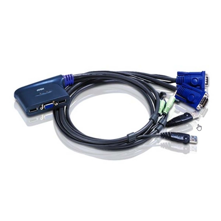 Atena CS62 2-Väylä KVM Switch Musta ryhmässä TIETOKOONET & TARVIKKEET / Kaapelit & Sovittimet / Muut @ TP E-commerce Nordic AB (C11572)