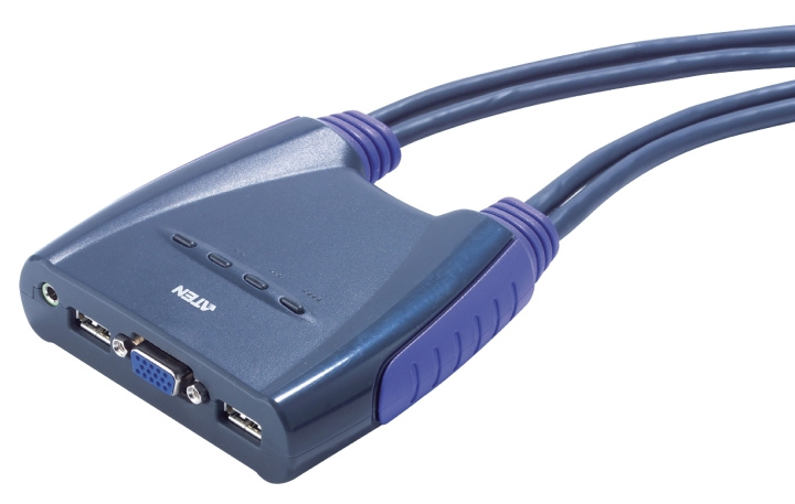 Aten CS64US-AT 2-Väylä KVM Switch Musta ryhmässä TIETOKOONET & TARVIKKEET / Kaapelit & Sovittimet / Adapterit @ TP E-commerce Nordic AB (C11573)