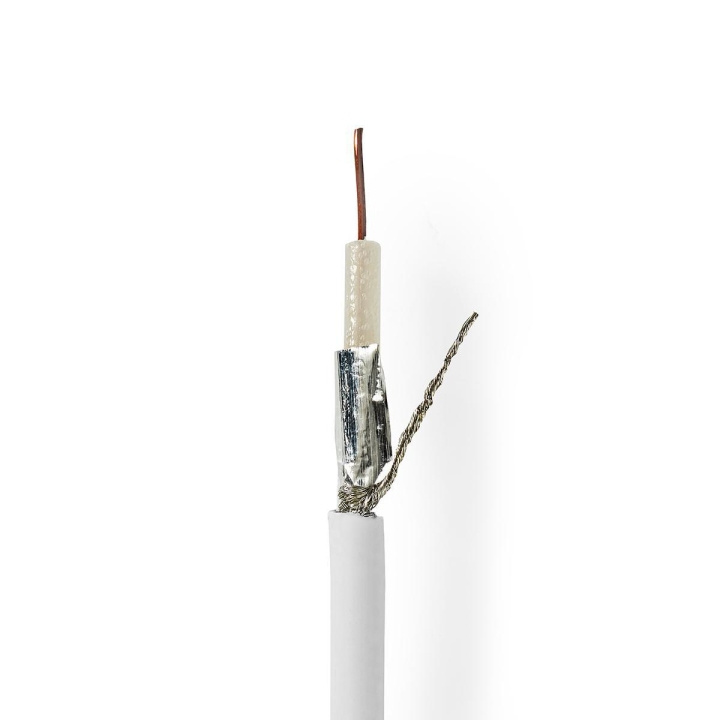 Nedis Koaksiaalikaapelikela | RG6T | 75 Ohm | Tuplasuojattu | ECA | 100.0 m | Antenni | PVC | Valkoinen | Kela ryhmässä KODINELEKTRONIIKKA / Kaapelit & Sovittimet / Antennikaapelit & Tarvikkeet / Antenni johdot @ TP E-commerce Nordic AB (C11671)