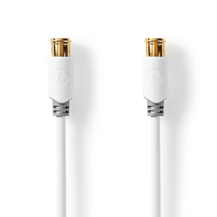 Nedis F Quick - F Quick -kaapeli | F-pikaliitin uros | F-pikaliitin uros | Kullattu | 90 dB | 75 Ohm | Tuplasuojattu | 10.0 m | Pyöreä | PVC | Valkoinen | Ikkunallinen laatikko