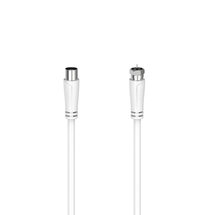 HAMA Antenna Cable SAT 90dB F-Coax White 1.5m ryhmässä KODINELEKTRONIIKKA / Kaapelit & Sovittimet / Antennikaapelit & Tarvikkeet / Antenni johdot @ TP E-commerce Nordic AB (C11742)