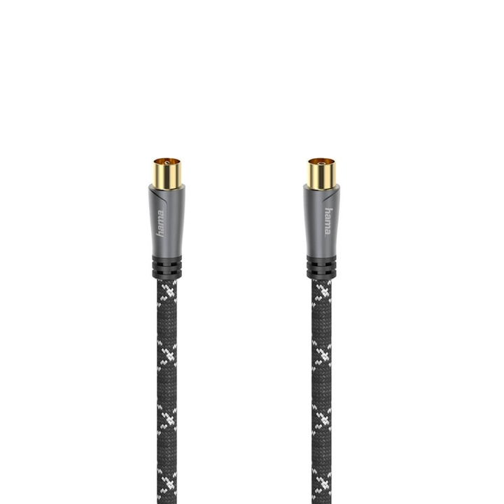 Hama Cable Antenna 120dB Black/Grey 1.5m ryhmässä KODINELEKTRONIIKKA / Kaapelit & Sovittimet / Antennikaapelit & Tarvikkeet / Antenni johdot @ TP E-commerce Nordic AB (C11747)