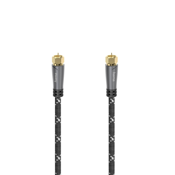 Hama Antenna Cable SAT 120dB F-F Black/Grey 1.5m ryhmässä KODINELEKTRONIIKKA / Kaapelit & Sovittimet / Antennikaapelit & Tarvikkeet / Antenni johdot @ TP E-commerce Nordic AB (C11751)