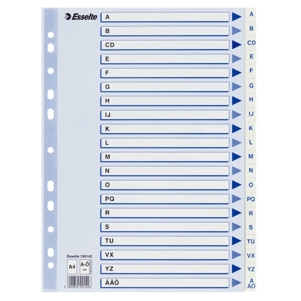 ESSELTE Register Non-Stop A4/A-Ö Vit ryhmässä KOTI, TALOUS JA PUUTARHA / Toimistotuotteet / Muut @ TP E-commerce Nordic AB (C11994)