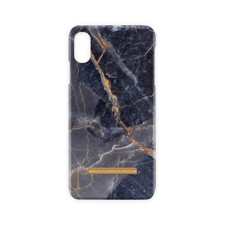 Onsala COLLECTION Mobilskal Shine Grey Marble iPhone Xs Max ryhmässä ÄLYPUHELIMET JA TABLETIT / Puhelimen suojakotelo / Apple / iPhone XS Max / Kuoret @ TP E-commerce Nordic AB (C12123)