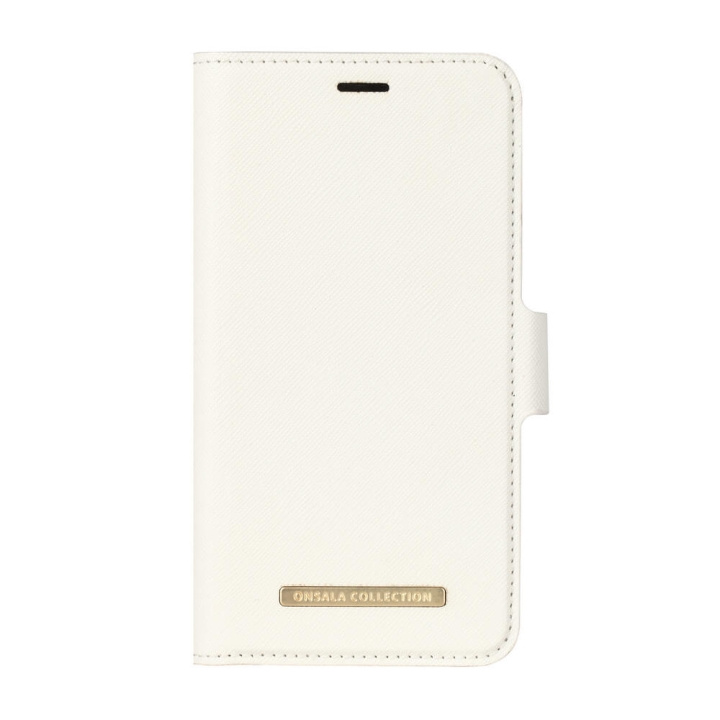 ONSALA COLLECTION Lompakko Saffiano White iPhoneX/Xs ryhmässä ÄLYPUHELIMET JA TABLETIT / Puhelimen suojakotelo / Apple / iPhone X/XS / Kotelo @ TP E-commerce Nordic AB (C12150)