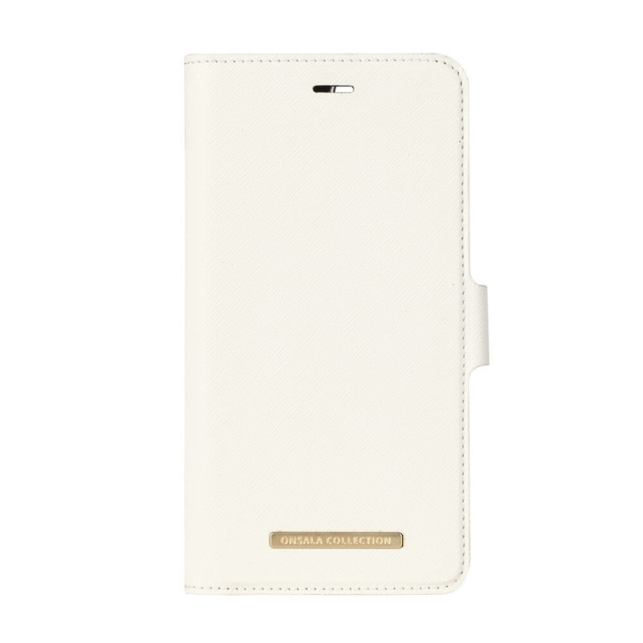 ONSALA COLLECTION Lompakko Saffiano White iPhone6/7/8 Plus ryhmässä ÄLYPUHELIMET JA TABLETIT / Puhelimen suojakotelo / Apple / iPhone 8 Plus / Kotelo @ TP E-commerce Nordic AB (C12157)