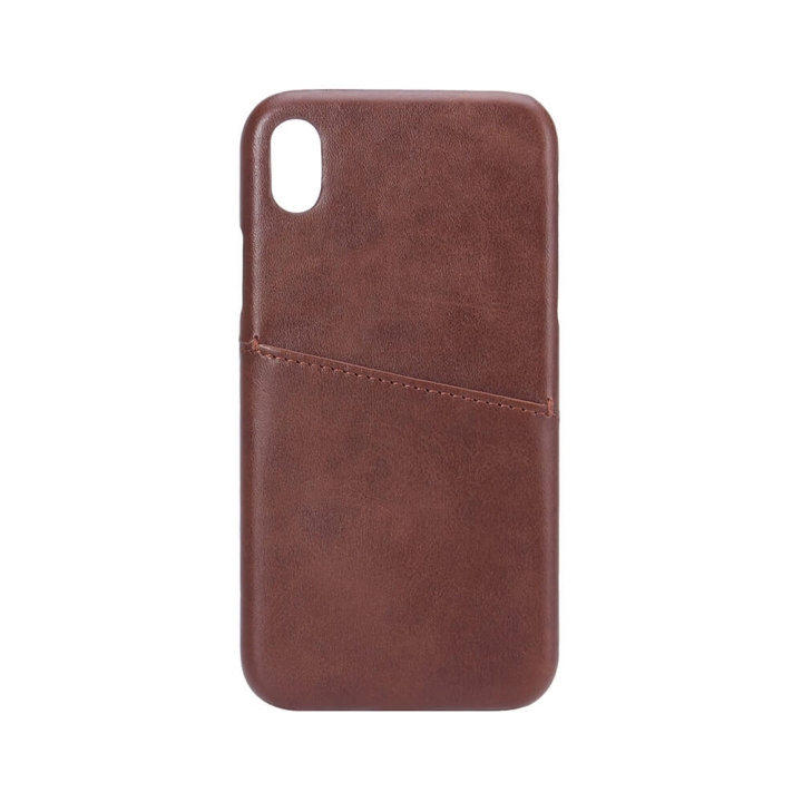 Onsala Mobilskal Brun med Kortfack iPhone X/XS ryhmässä ÄLYPUHELIMET JA TABLETIT / Puhelimen suojakotelo / Apple / iPhone X/XS / Kuoret @ TP E-commerce Nordic AB (C12165)