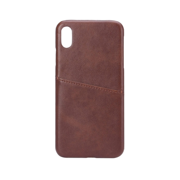 Onsala Mobilskal Brun med Kortfack iPhone X/XS Max ryhmässä ÄLYPUHELIMET JA TABLETIT / Puhelimen suojakotelo / Apple / iPhone X/XS / Kuoret @ TP E-commerce Nordic AB (C12167)