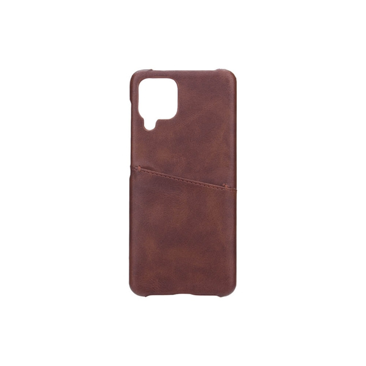 ONSALA Mobilecover Brown with Cardpocket Samsung A22 4G ryhmässä ÄLYPUHELIMET JA TABLETIT / Puhelimen suojakotelo / Samsung @ TP E-commerce Nordic AB (C12177)