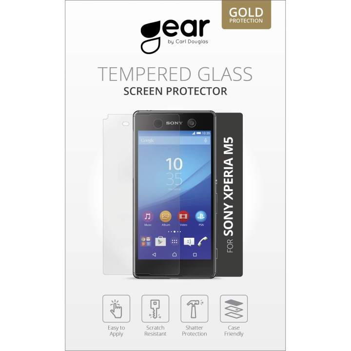 GEAR Panssarilasi 2.5D Sony Xperia M5 ryhmässä ÄLYPUHELIMET JA TABLETIT / Puhelimen suojakotelo / Sony @ TP E-commerce Nordic AB (C12376)