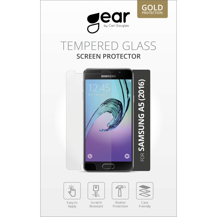 Gear Härdat Glas 2.5D Samsung A5 (2016) ryhmässä ÄLYPUHELIMET JA TABLETIT / Puhelimen suojakotelo / Samsung @ TP E-commerce Nordic AB (C12377)