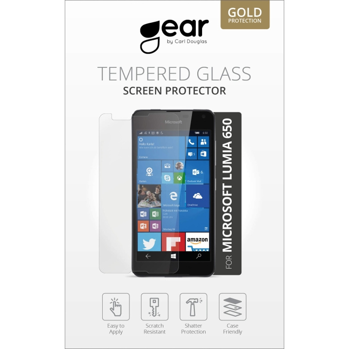Gear Härdat Glas 2.5D Lumia 650 ryhmässä ÄLYPUHELIMET JA TABLETIT / Puhelimen suojakotelo / Nokia/Microsoft @ TP E-commerce Nordic AB (C12378)