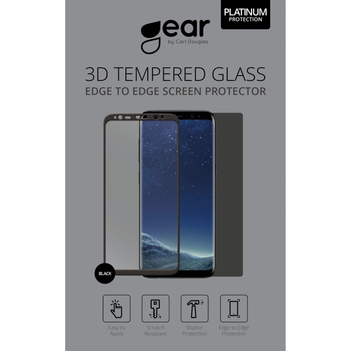 Gear Härdat Glas 3D Full Cover Svart Samsung J5 (2017) ryhmässä ÄLYPUHELIMET JA TABLETIT / Puhelimen suojakotelo / Samsung @ TP E-commerce Nordic AB (C12380)