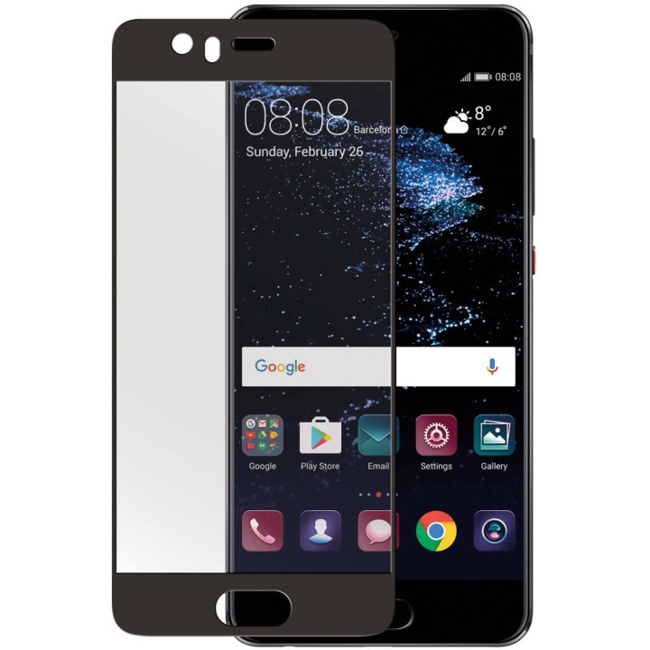 GEAR Panssarilasi 3D Full Cover Musta Huawei P10 Plus ryhmässä ÄLYPUHELIMET JA TABLETIT / Puhelimen suojakotelo / Huawei @ TP E-commerce Nordic AB (C12394)