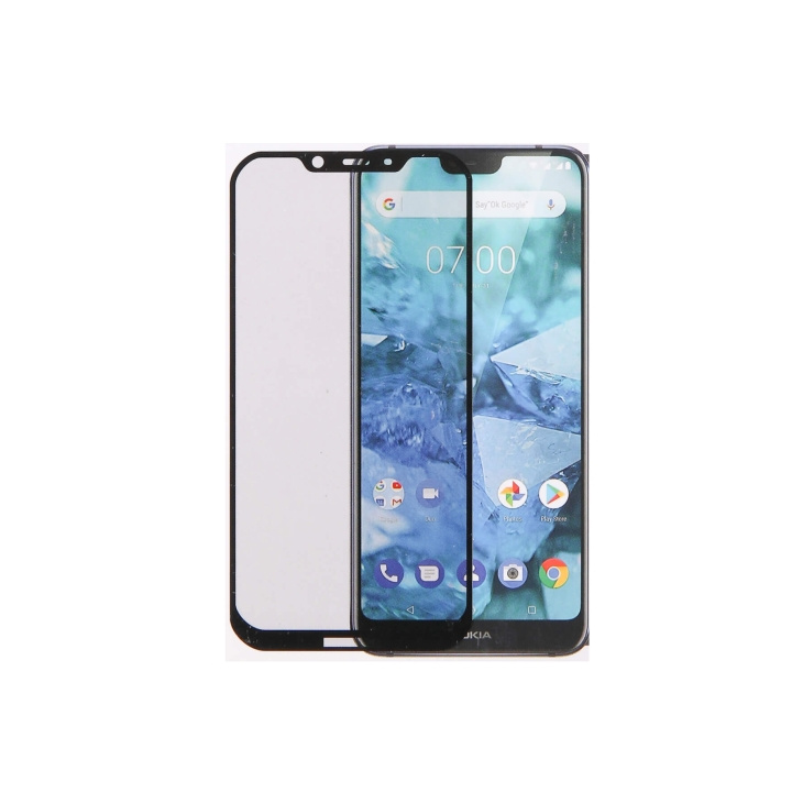 Gear Härdat Glas 2.5D Nokia 7.1 ryhmässä ÄLYPUHELIMET JA TABLETIT / Puhelimen suojakotelo / Nokia/Microsoft @ TP E-commerce Nordic AB (C12404)