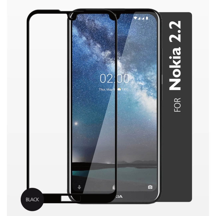 Gear Härdat Glas 2,5D Full Cover Nokia 2.2 ryhmässä ÄLYPUHELIMET JA TABLETIT / Puhelimen suojakotelo / Nokia/Microsoft @ TP E-commerce Nordic AB (C12422)
