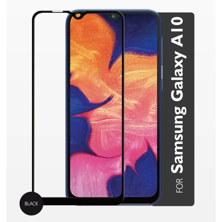 Gear Härdat Glas 2,5D Full Cover Samsung A10 2019 ryhmässä ÄLYPUHELIMET JA TABLETIT / Puhelimen suojakotelo / Samsung @ TP E-commerce Nordic AB (C12425)