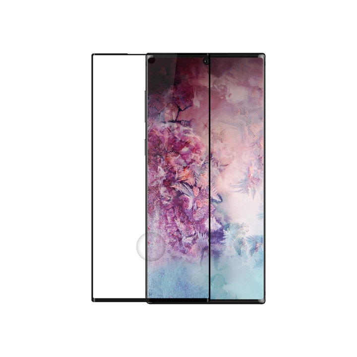 Gear Härdat Glas 3D Full Cover Black Samsung Note 10 Plus 2019 ryhmässä ÄLYPUHELIMET JA TABLETIT / Puhelimen suojakotelo / Samsung @ TP E-commerce Nordic AB (C12427)