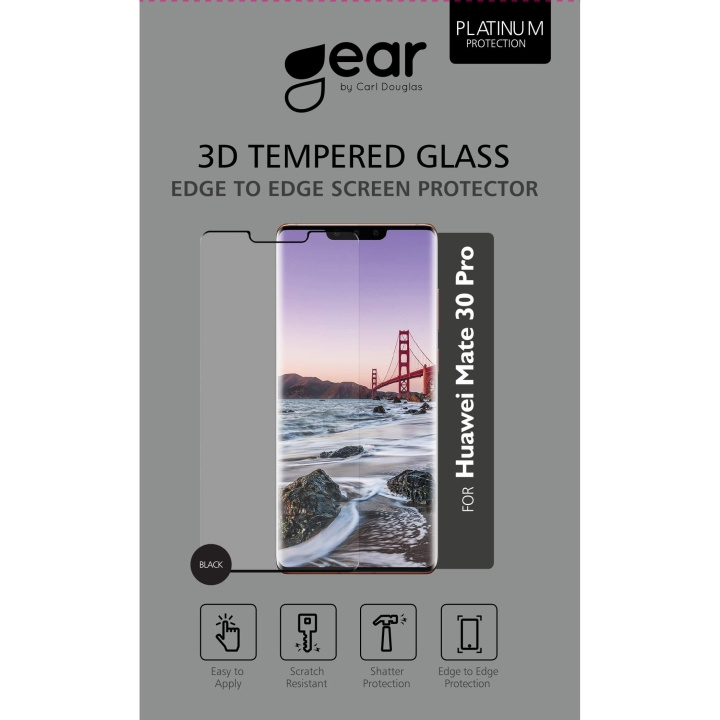 Gear Härdat Glas 3D Full Cover Black Huawei Mate 30 Lite ryhmässä ÄLYPUHELIMET JA TABLETIT / Puhelimen suojakotelo / Huawei/Honori @ TP E-commerce Nordic AB (C12431)