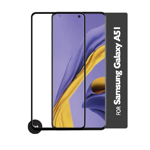 GEAR Panssarilasi 3D Kumi Full Cover Musta Samsung A51 ryhmässä ÄLYPUHELIMET JA TABLETIT / Puhelimen suojakotelo / Samsung @ TP E-commerce Nordic AB (C12435)