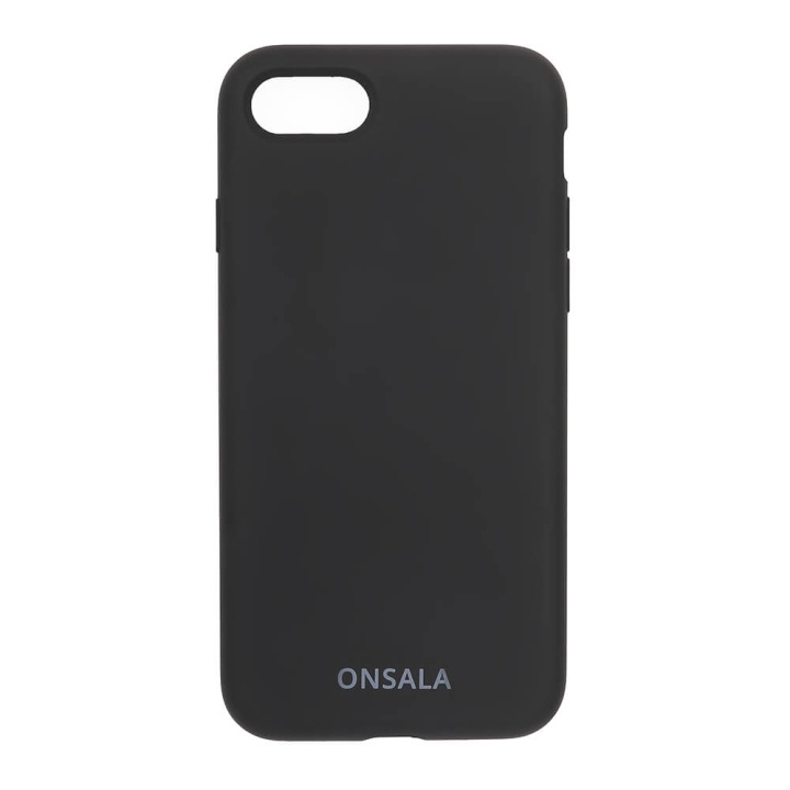 ONSALA Suojakuori Silikooni Black - iPhone 6/7/8/SE ryhmässä ÄLYPUHELIMET JA TABLETIT / Puhelimen suojakotelo / Apple / iPhone 8 / Kuoret @ TP E-commerce Nordic AB (C12585)