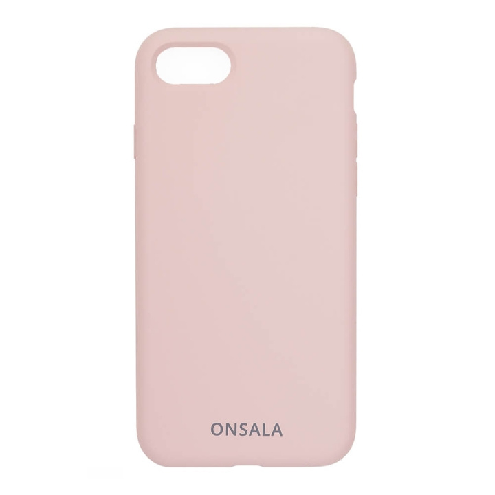 ONSALA Suojakuori Silikooni Sand Pink - iPhone 6/7/8/SE ryhmässä ÄLYPUHELIMET JA TABLETIT / Puhelimen suojakotelo / Apple / iPhone 8 / Kuoret @ TP E-commerce Nordic AB (C12587)