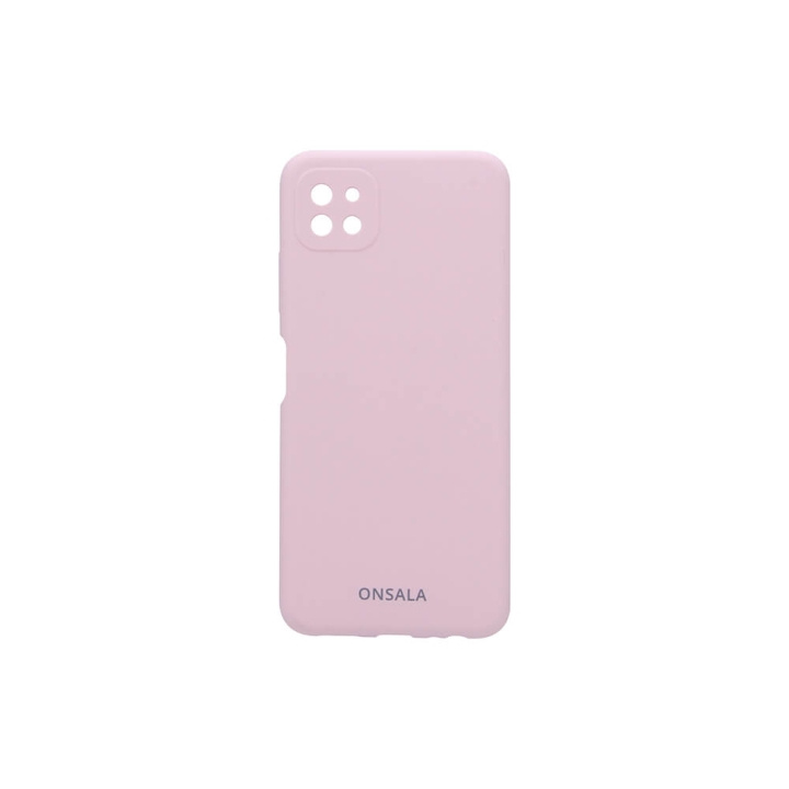 Onsala Suojakuori Silikooni Sand Pink - Samsung A22 5G ryhmässä ÄLYPUHELIMET JA TABLETIT / Puhelimen suojakotelo / Samsung @ TP E-commerce Nordic AB (C12594)