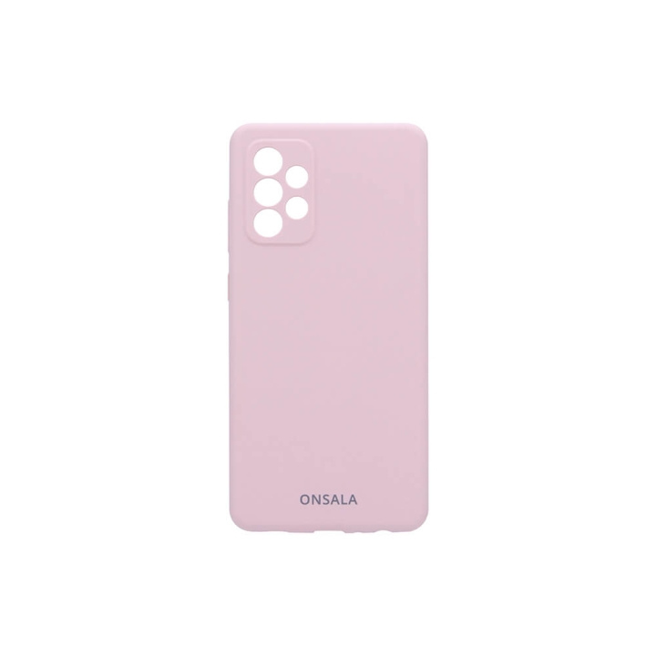 Onsala Suojakuori Silikooni Sand Pink - Samsung A72 ryhmässä ÄLYPUHELIMET JA TABLETIT / Puhelimen suojakotelo / Samsung @ TP E-commerce Nordic AB (C12596)