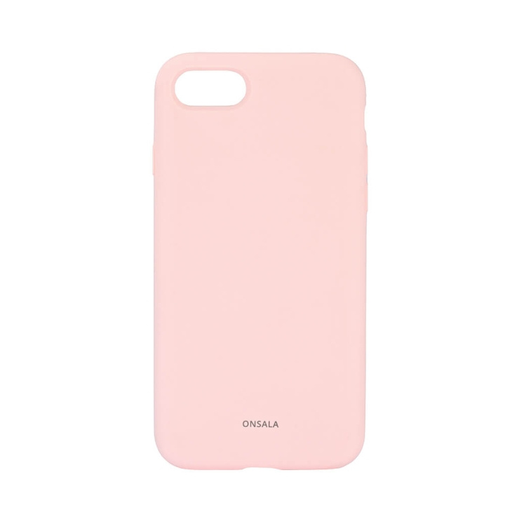 Onsala Suojakuori Silikooni Chalk Pink - iPhone 6/7/8/SE ryhmässä ÄLYPUHELIMET JA TABLETIT / Puhelimen suojakotelo / Apple / iPhone 8 / Kuoret @ TP E-commerce Nordic AB (C12599)