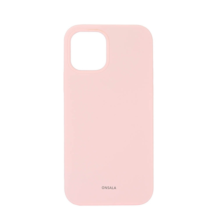 ONSALA Suojakuori Silikooni Chalk Pink - iPhone 12 / 12 Pro ryhmässä ÄLYPUHELIMET JA TABLETIT / Puhelimen suojakotelo / Apple / iPhone 12 / Kuoret @ TP E-commerce Nordic AB (C12601)