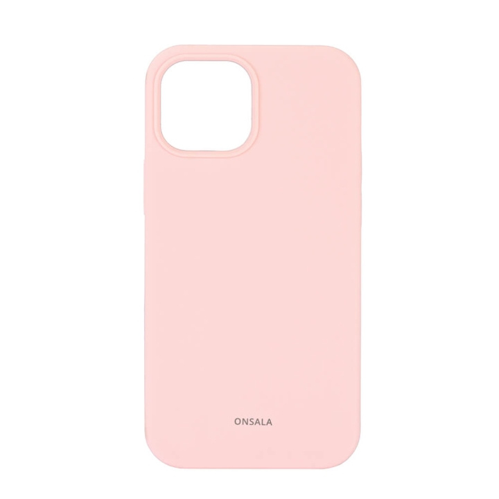 ONSALA Suojakuori Silikooni Chalk Pink - iPhone 13 Mini ryhmässä ÄLYPUHELIMET JA TABLETIT / Puhelimen suojakotelo / Apple / iPhone 13 Mini / Kuoret @ TP E-commerce Nordic AB (C12607)