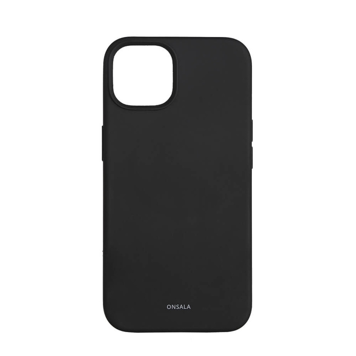 Onsala Suojakuori Silikooni MagSeries Black - iPhone 13 ryhmässä ÄLYPUHELIMET JA TABLETIT / Puhelimen suojakotelo / Apple / iPhone 13 / Kuoret @ TP E-commerce Nordic AB (C12618)