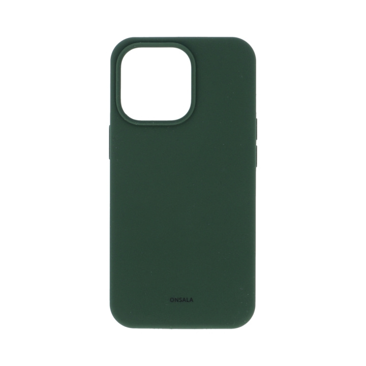 ONSALA Suojakuori Silikooni Olive Green - iPhone 13 Pro ryhmässä ÄLYPUHELIMET JA TABLETIT / Puhelimen suojakotelo / Apple / iPhone 13 Pro / Kuoret @ TP E-commerce Nordic AB (C12620)