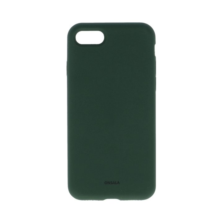 ONSALA Suojakuori Silikooni Olive Green - iPhone 6/7/8/SE ryhmässä ÄLYPUHELIMET JA TABLETIT / Puhelimen suojakotelo / Apple / iPhone 8 / Kuoret @ TP E-commerce Nordic AB (C12621)